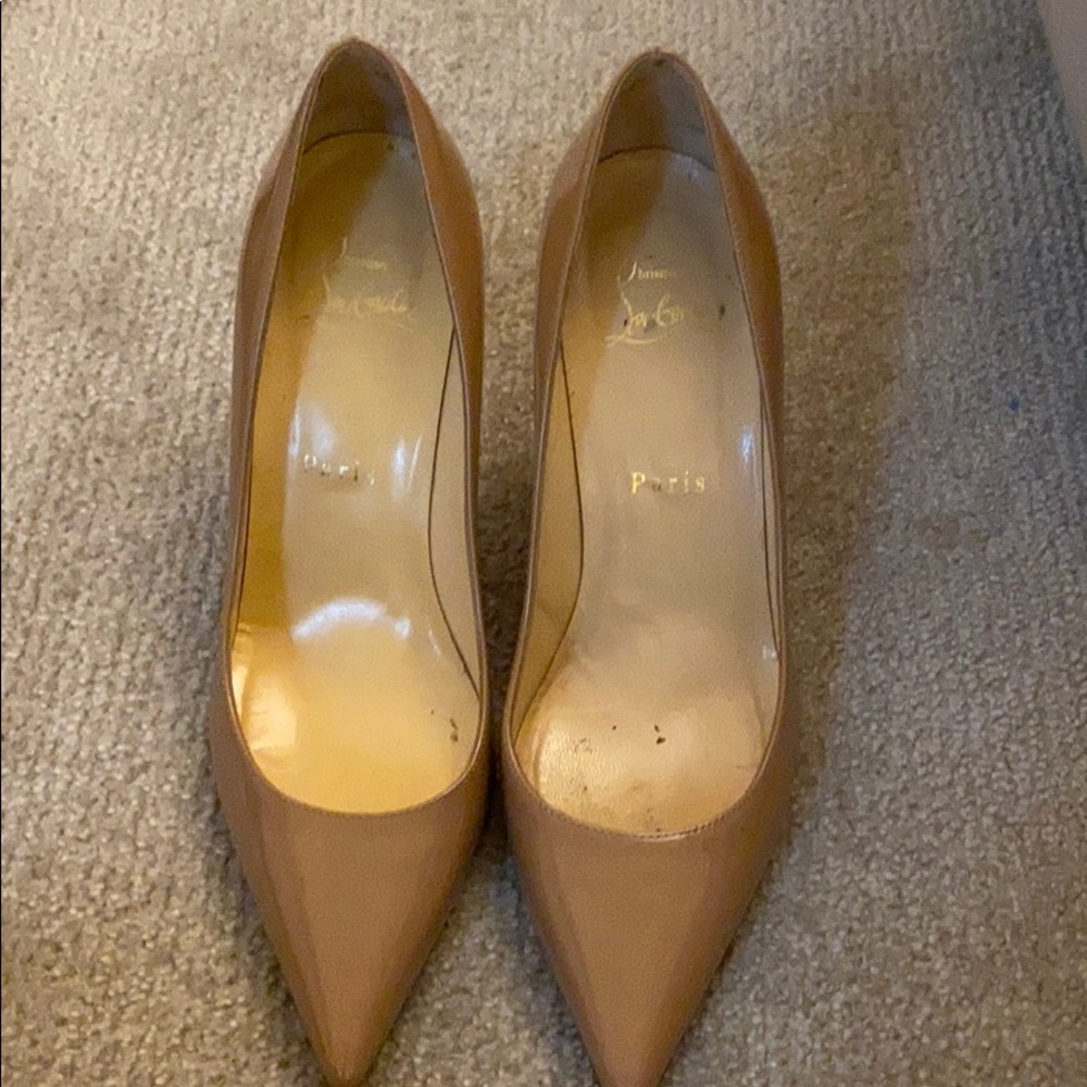 Christian Louboutin nude heels 36.5